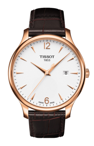 Tissot Tradition Quartz 42 Rose Gold PVD / Silver / Strap